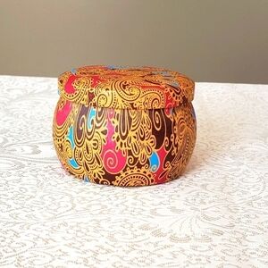 Soy candle 100% soy wax lemon scented tin‎ gift present boho